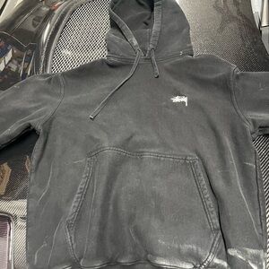 stussy hoodie size large fits a little smaller
